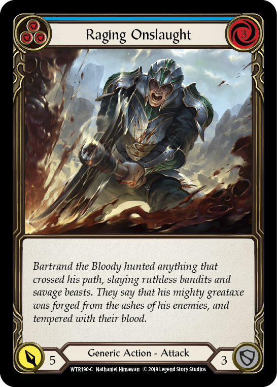 Raging Onslaught (Blue) [WTR190-C] Alpha Print Normal | Gamers Paradise