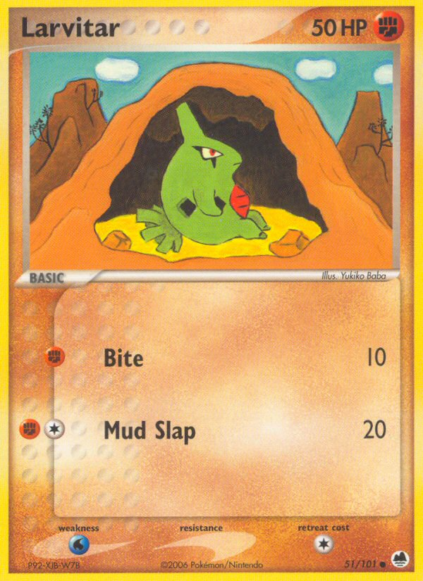 Larvitar (51/101) [EX: Dragon Frontiers] | Gamers Paradise