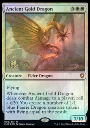 Ancient Gold Dragon [Commander Legends: Battle for Baldur's Gate Prerelease Promos] | Gamers Paradise