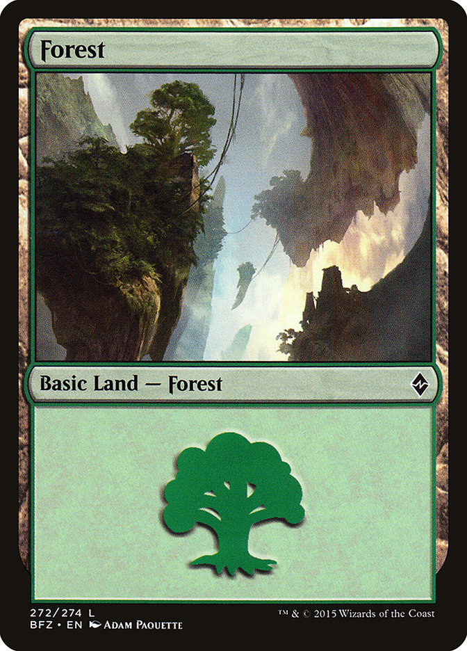 Forest (272a) [Battle for Zendikar] | Gamers Paradise