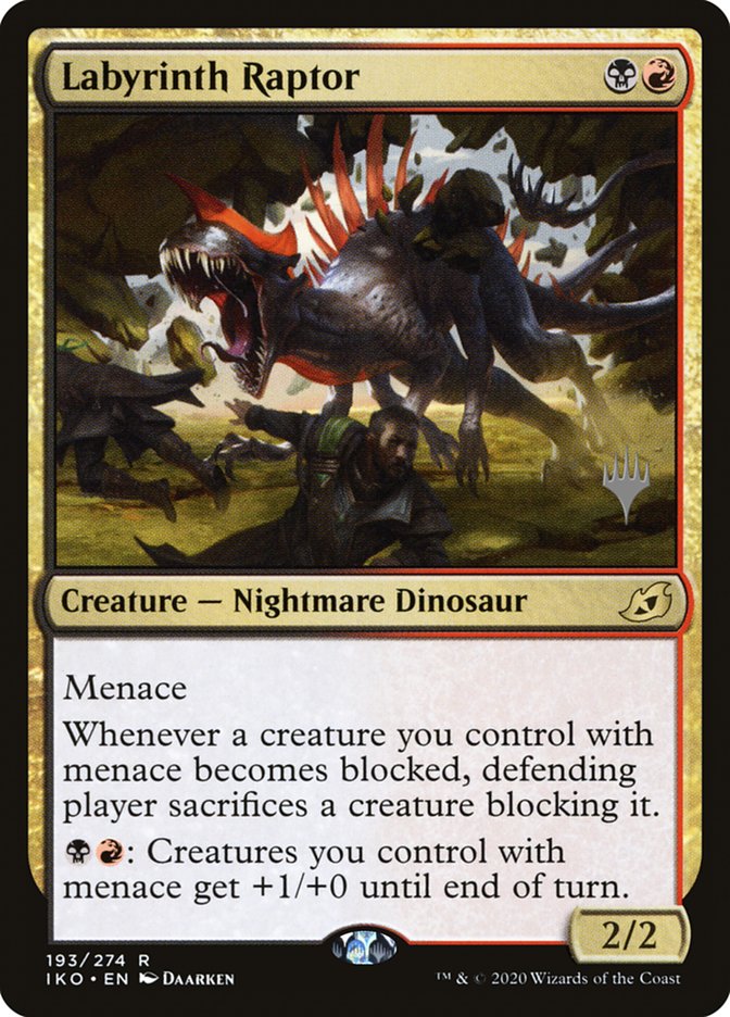 Labyrinth Raptor (Promo Pack) [Ikoria: Lair of Behemoths Promos] | Gamers Paradise