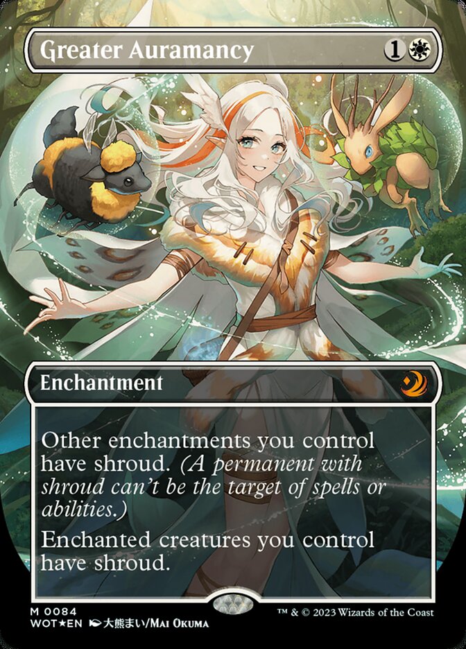 Greater Auramancy (Anime Borderless) (Confetti Foil) [Wilds of Eldraine: Enchanting Tales] | Gamers Paradise