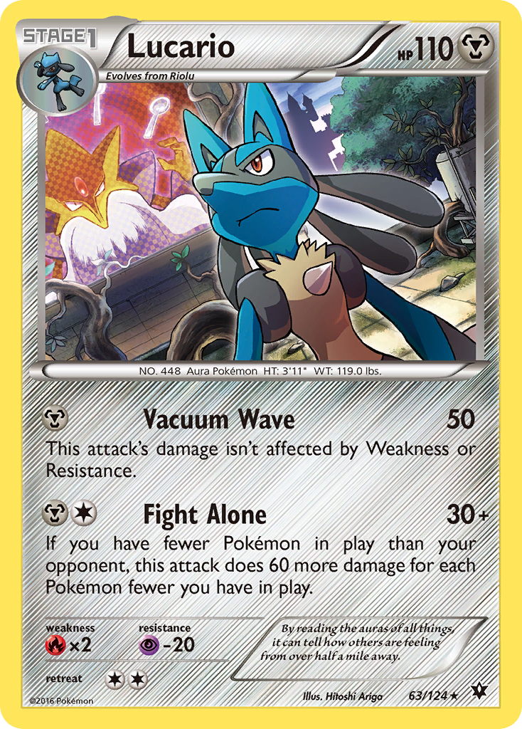 Lucario (63/124) (Cosmos Holo) [XY: Fates Collide] | Gamers Paradise