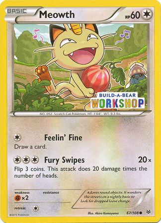 Meowth (67/108) (Build A Bear Workshop Exclusive) [XY: Roaring Skies] | Gamers Paradise