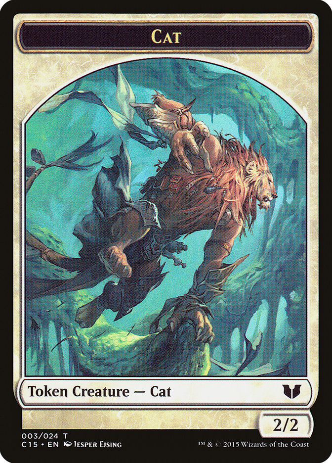 Cat // Zombie Double-Sided Token [Commander 2015 Tokens] | Gamers Paradise