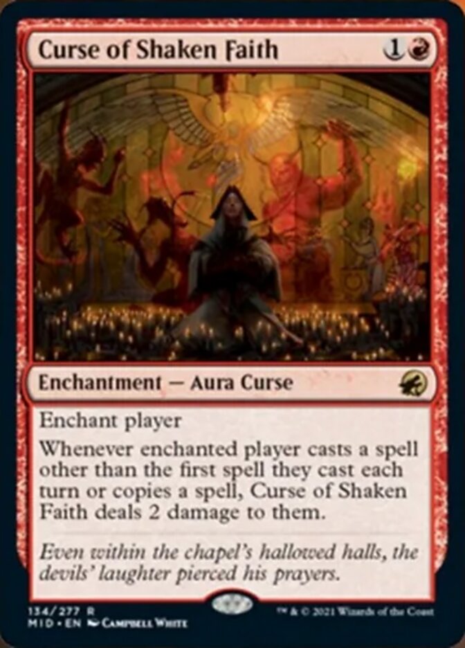 Curse of Shaken Faith [Innistrad: Midnight Hunt] | Gamers Paradise