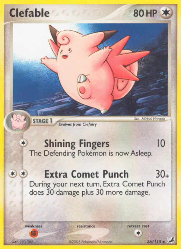 Clefable (36/115) [EX: Unseen Forces] | Gamers Paradise