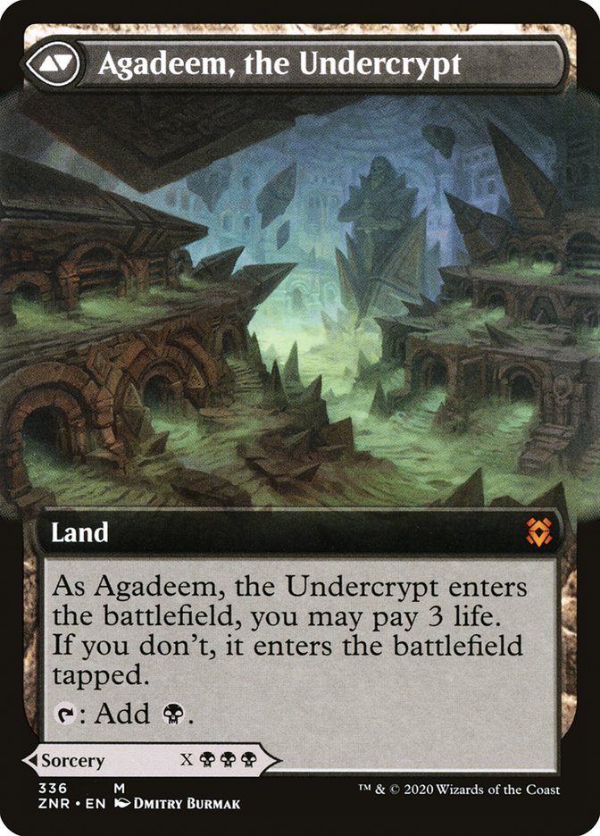 Agadeem's Awakening // Agadeem, the Undercrypt (Extended Art) [Zendikar Rising] | Gamers Paradise