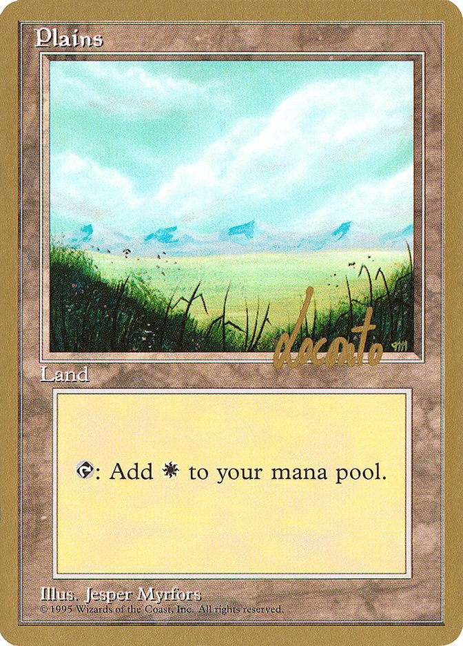 Plains (ml366) (Michael Loconto) [Pro Tour Collector Set] | Gamers Paradise
