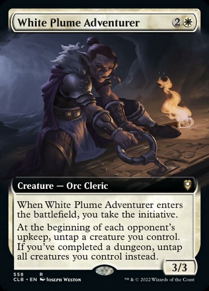 White Plume Adventurer (Extended Art) [Commander Legends: Battle for Baldur's Gate] | Gamers Paradise