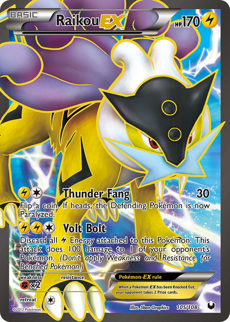 Raikou EX (105/108) [Black & White: Dark Explorers] | Gamers Paradise