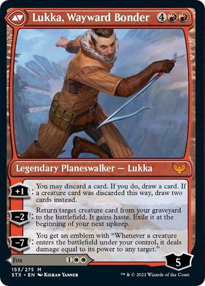 Mila, Crafty Companion // Lukka, Wayward Bonder [Strixhaven: School of Mages Prerelease Promos] | Gamers Paradise