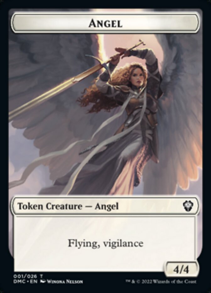 Soldier // Angel Double-Sided Token [Dominaria United Tokens] | Gamers Paradise