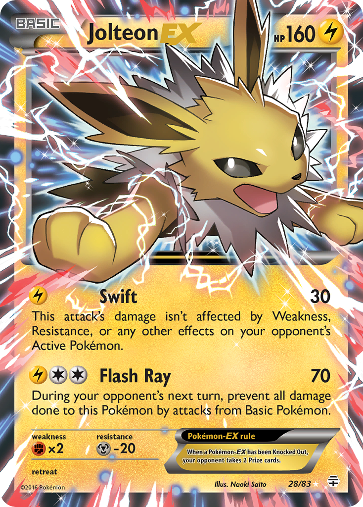 Jolteon EX (28/83) [XY: Generations] | Gamers Paradise