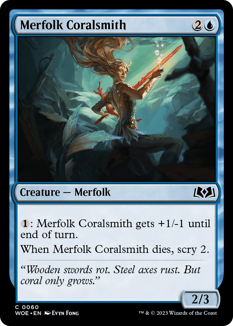 Merfolk Coralsmith [Wilds of Eldraine] | Gamers Paradise