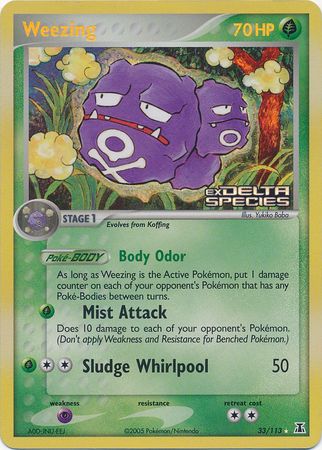 Weezing (33/113) (Stamped) [EX: Delta Species] | Gamers Paradise