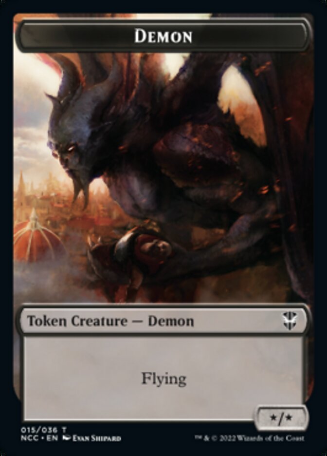 Demon // Copy Double-Sided Token [Streets of New Capenna Commander Tokens] | Gamers Paradise