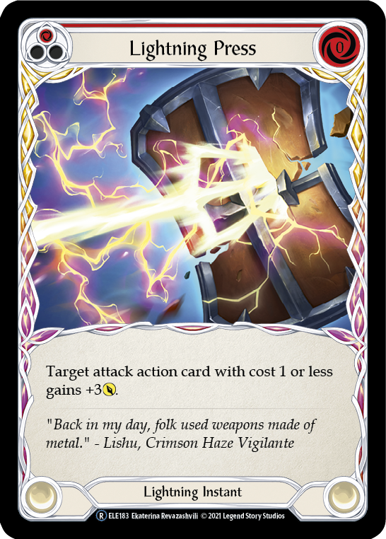 Lightning Press (Red) [U-ELE183] Unlimited Normal | Gamers Paradise