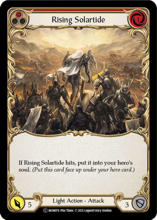 Rising Solartide (Red) [U-MON078-RF] Unlimited Rainbow Foil | Gamers Paradise