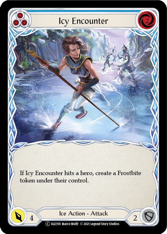 Icy Encounter (Blue) [U-ELE159] Unlimited Rainbow Foil | Gamers Paradise