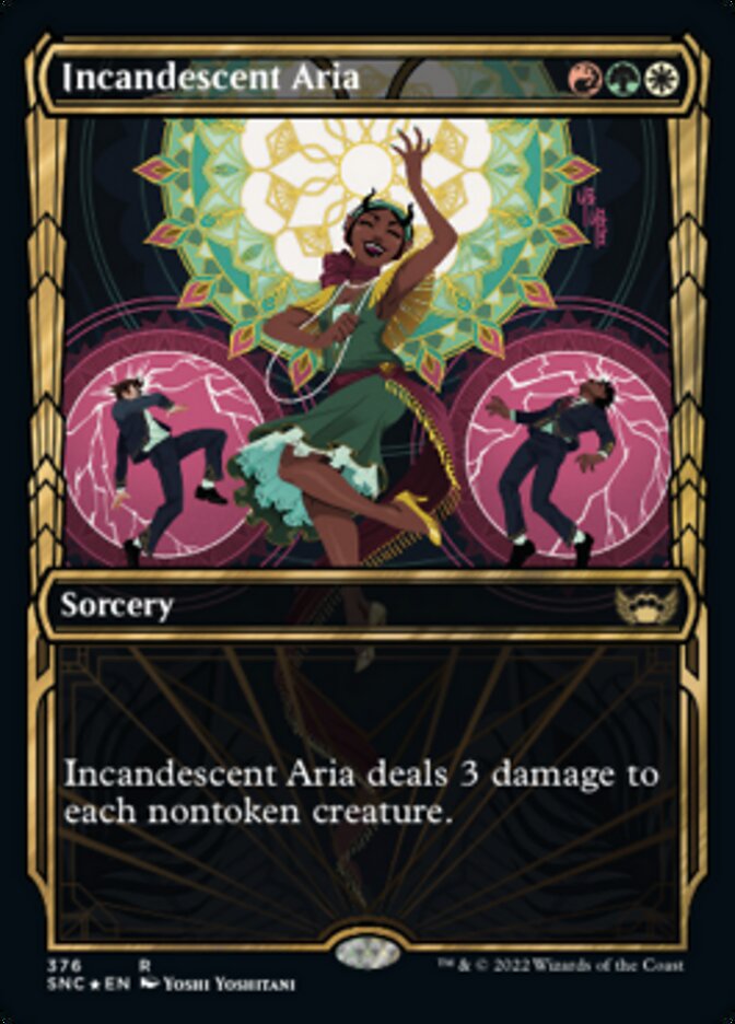 Incandescent Aria (Showcase Golden Age Gilded Foil) [Streets of New Capenna] | Gamers Paradise