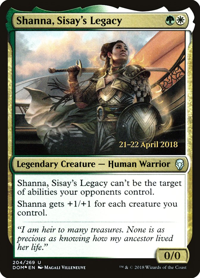 Shanna, Sisay's Legacy [Dominaria Prerelease Promos] | Gamers Paradise