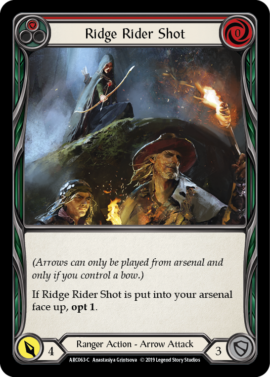 Ridge Rider Shot (Red) [ARC063-C] 1st Edition Rainbow Foil | Gamers Paradise