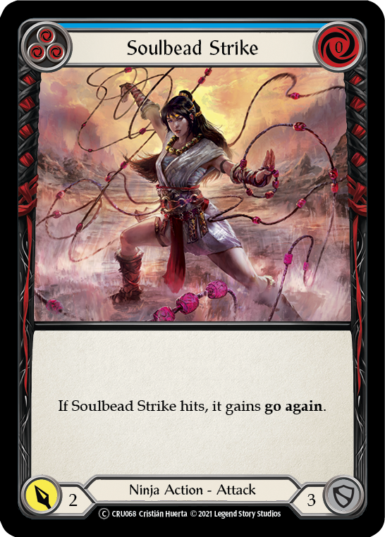 Soulbead Strike (Blue) [U-CRU068-RF] Unlimited Rainbow Foil | Gamers Paradise