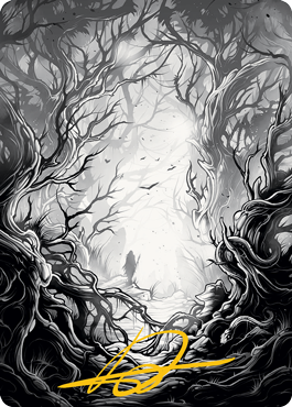 Forest 1 Art Card (Gold-Stamped Signature) [Innistrad: Midnight Hunt Art Series] | Gamers Paradise