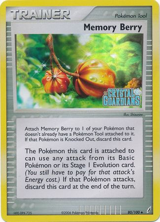 Memory Berry (80/100) (Stamped) [EX: Crystal Guardians] | Gamers Paradise