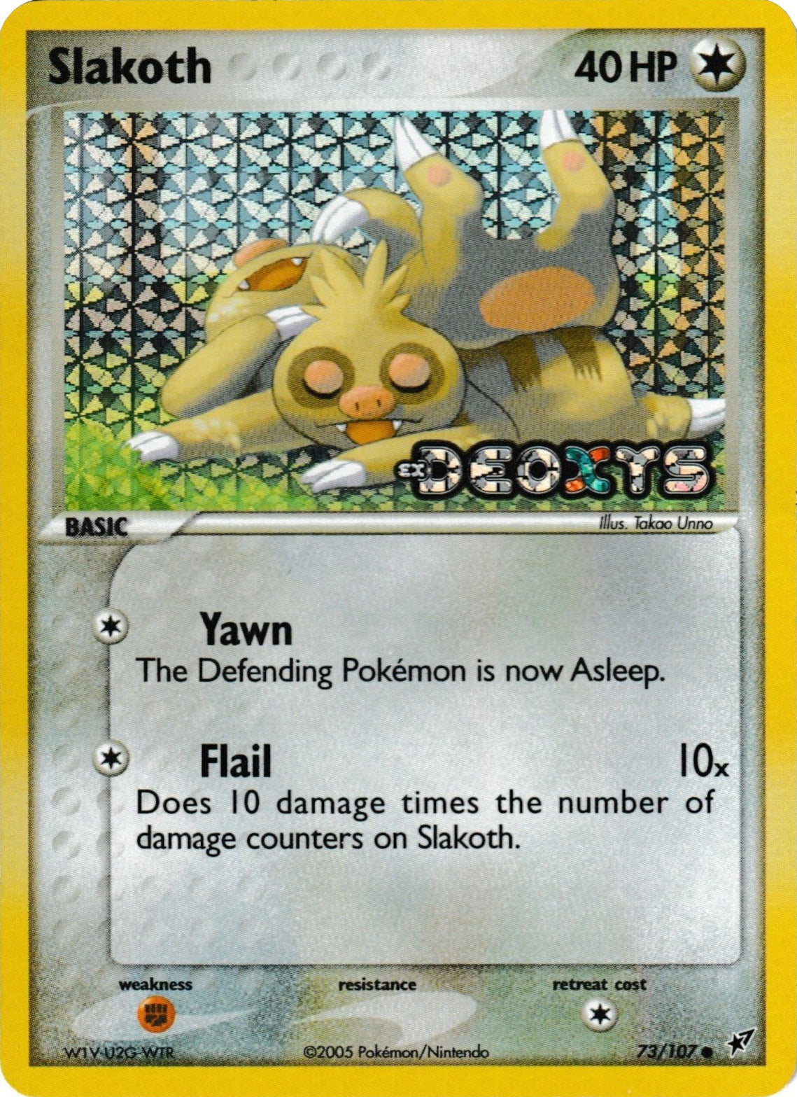Slakoth (73/107) (Stamped) [EX: Deoxys] | Gamers Paradise