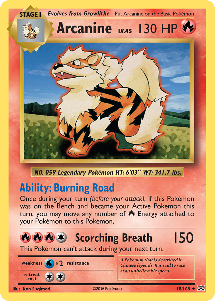 Arcanine (18/108) [XY: Evolutions] | Gamers Paradise