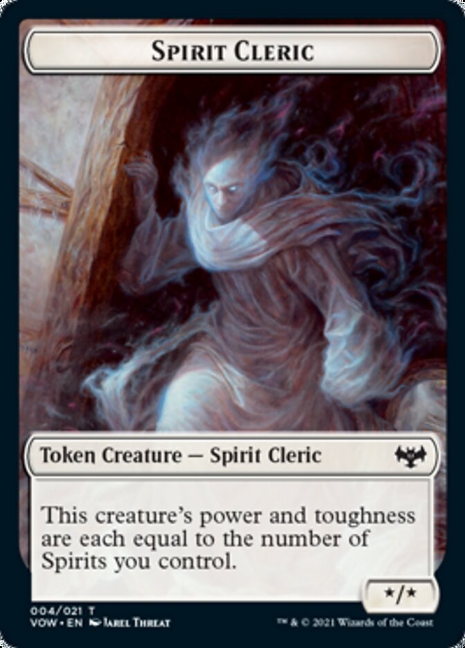 Blood // Spirit Cleric Double-Sided Token [Innistrad: Crimson Vow Tokens] | Gamers Paradise