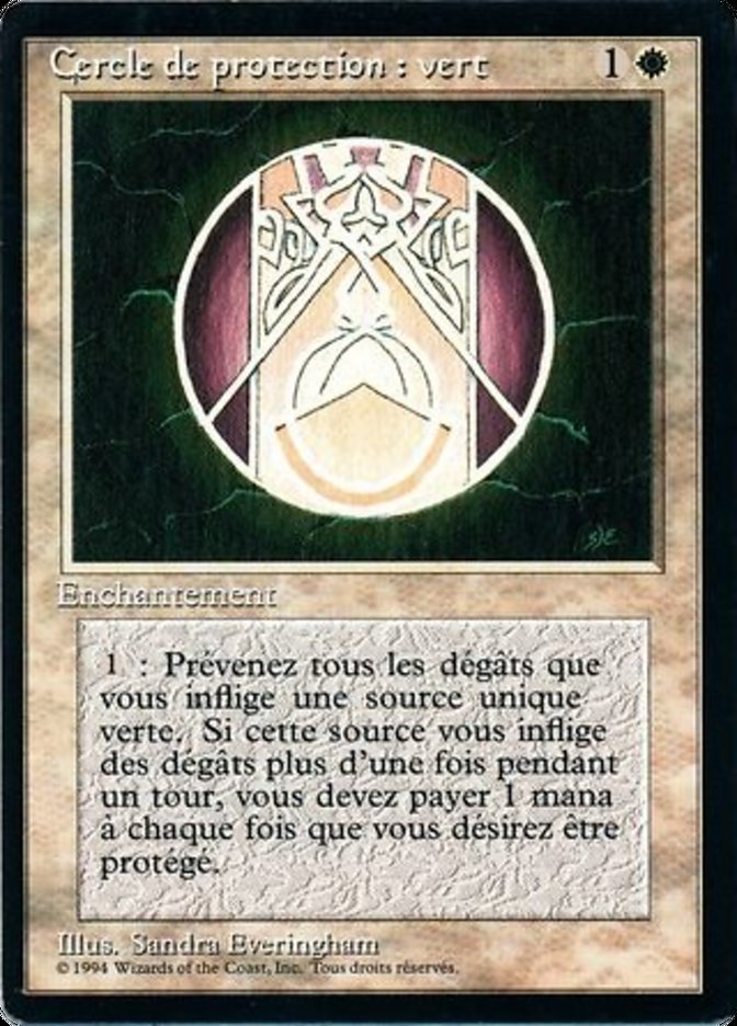 Circle of Protection: Green [Foreign Black Border] | Gamers Paradise