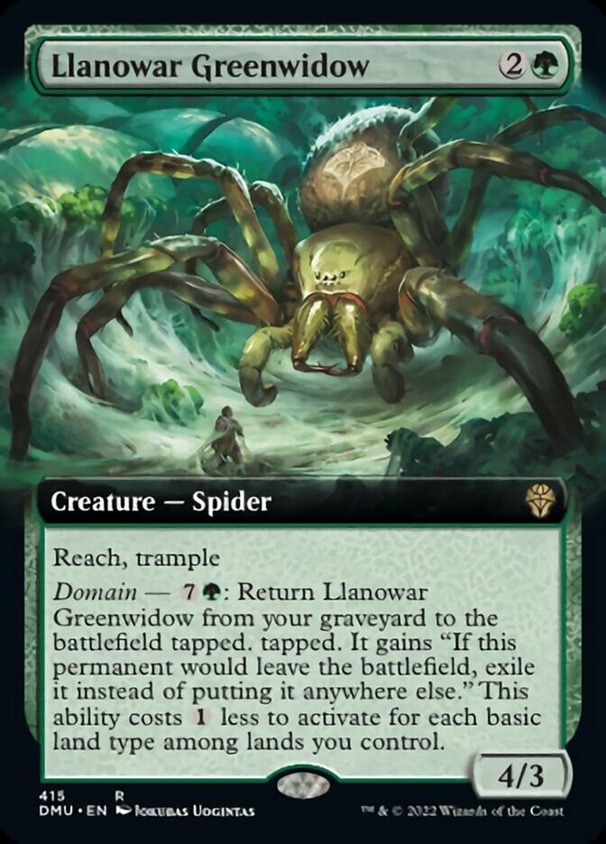 Llanowar Greenwidow (Extended Art) [Dominaria United] | Gamers Paradise