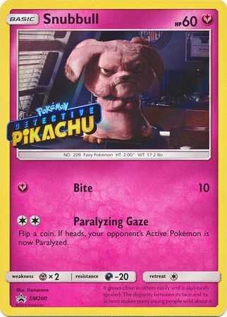 Snubbull Detective (SM200) (Pikachu Stamped) [Sun & Moon: Black Star Promos] | Gamers Paradise