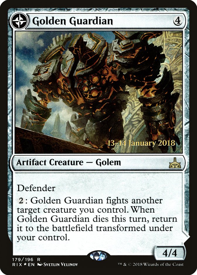 Golden Guardian // Gold-Forge Garrison [Rivals of Ixalan Prerelease Promos] | Gamers Paradise