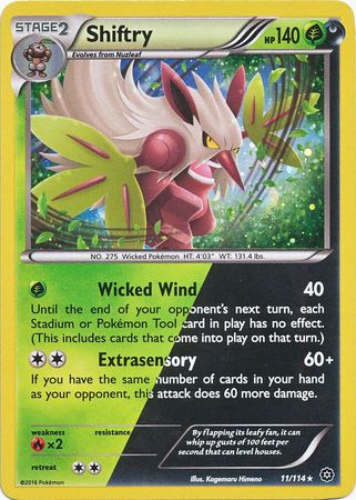 Shiftry (11/114) (Cosmos Holo) [XY: Steam Siege] | Gamers Paradise