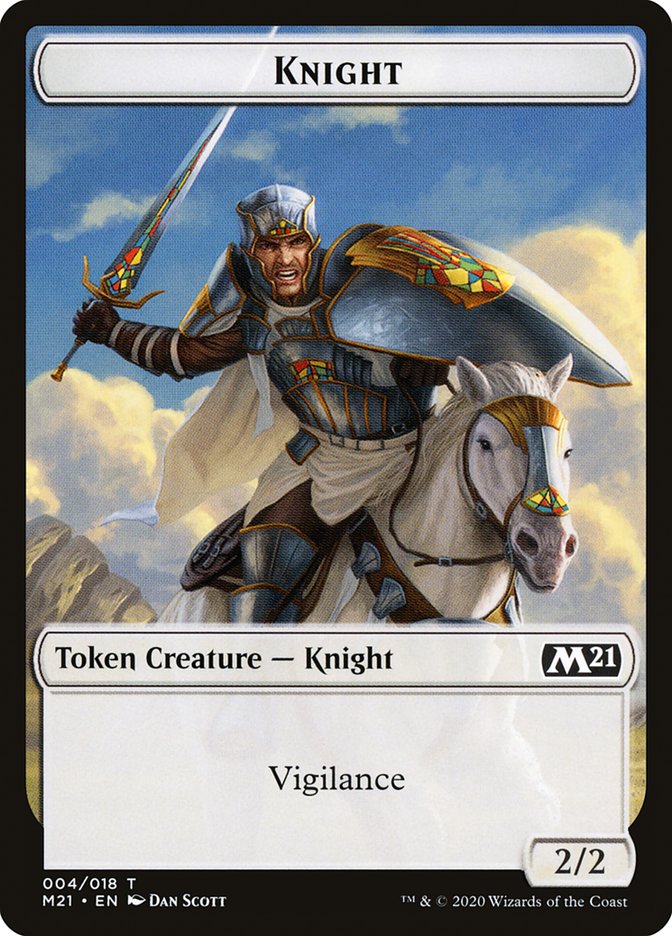 Knight Token [Core Set 2021 Tokens] | Gamers Paradise