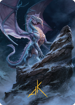 Ancient Silver Dragon Art Card (06) (Gold-Stamped Signature) [Commander Legends: Battle for Baldur's Gate Art Series] | Gamers Paradise