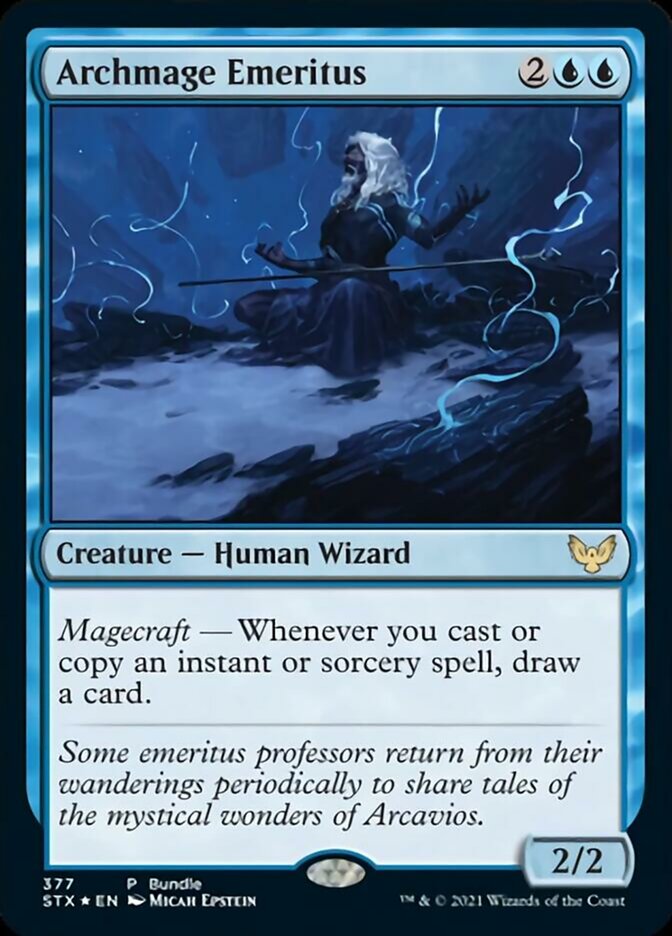 Archmage Emeritus (Bundle) [Strixhaven: School of Mages Promos] | Gamers Paradise