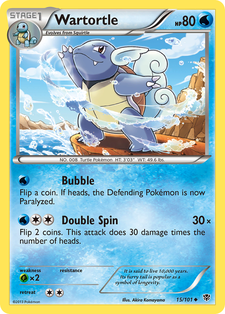 Wartortle (15/101) [Black & White: Plasma Blast] | Gamers Paradise