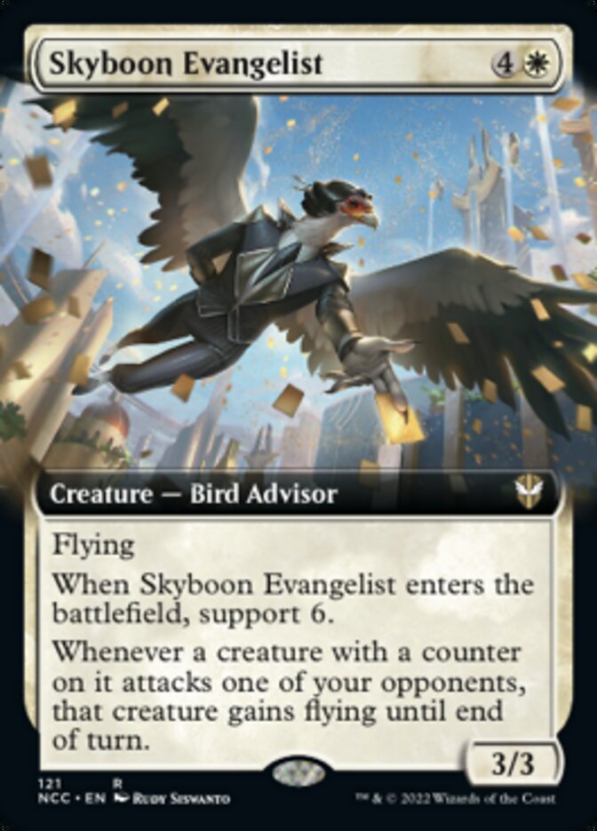 Skyboon Evangelist (Extended Art) [Streets of New Capenna Commander] | Gamers Paradise