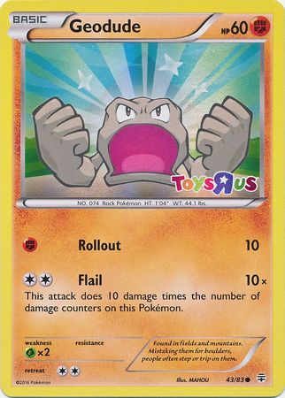 Geodude (43/83) (Toys R Us Promo) [XY: Generations] | Gamers Paradise