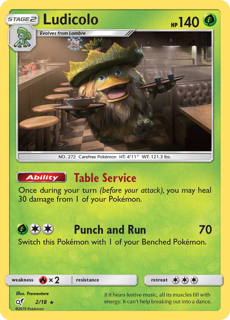 Ludicolo (2/18) [Sun & Moon: Detective Pikachu] | Gamers Paradise