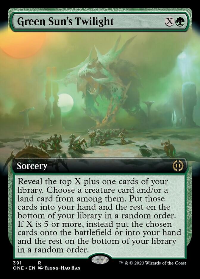 Green Sun's Twilight (Extended Art) [Phyrexia: All Will Be One] | Gamers Paradise