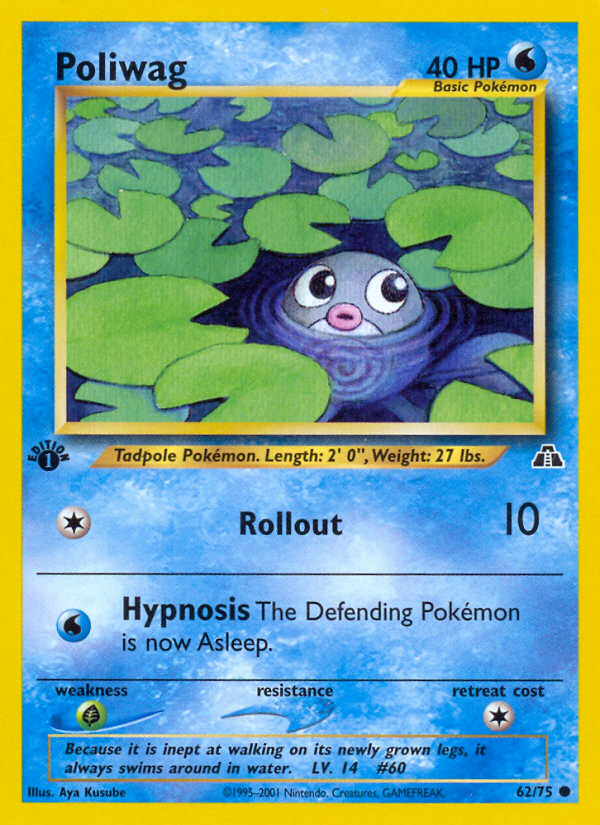 Poliwag (62/75) [Neo Discovery 1st Edition] | Gamers Paradise