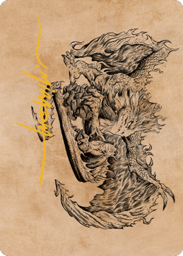 Miirym, Sentinel Wyrm Art Card (Gold-Stamped Signature) [Commander Legends: Battle for Baldur's Gate Art Series] | Gamers Paradise