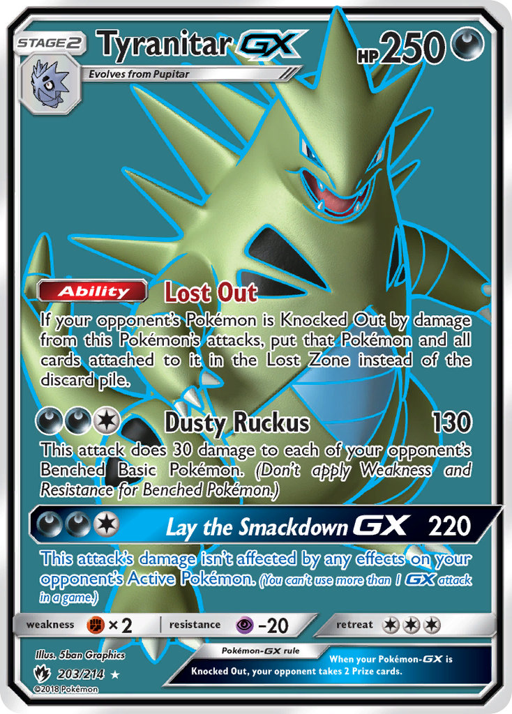 Tyranitar GX (203/214) [Sun & Moon: Lost Thunder] | Gamers Paradise