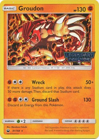 Groudon (81/168) (Cosmos Holo Gamestop Promo) [Sun & Moon: Celestial Storm] | Gamers Paradise